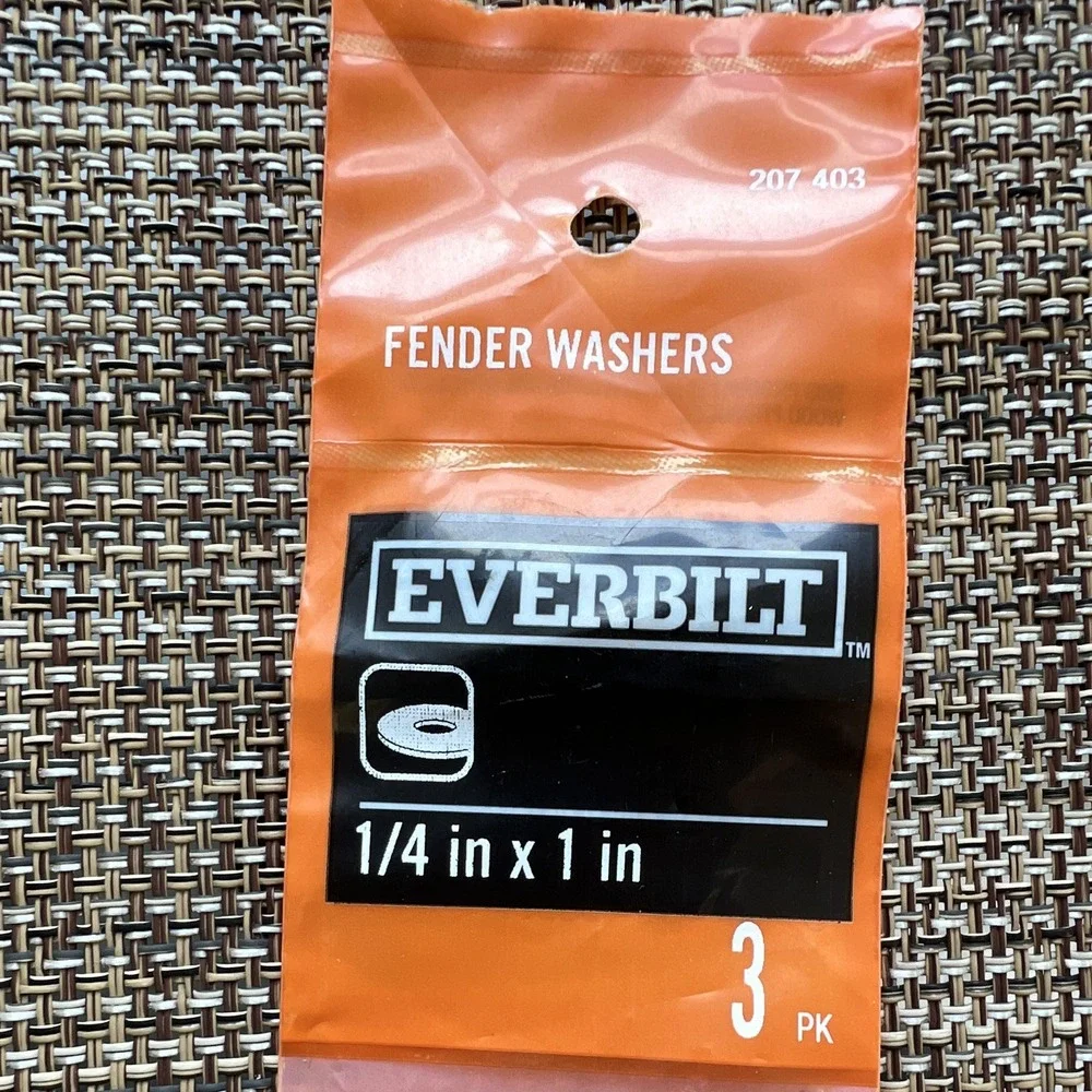 Everbilt Stainless Steel Fender Washers 1/4 in Hole x 1 in OD, 3 Pack